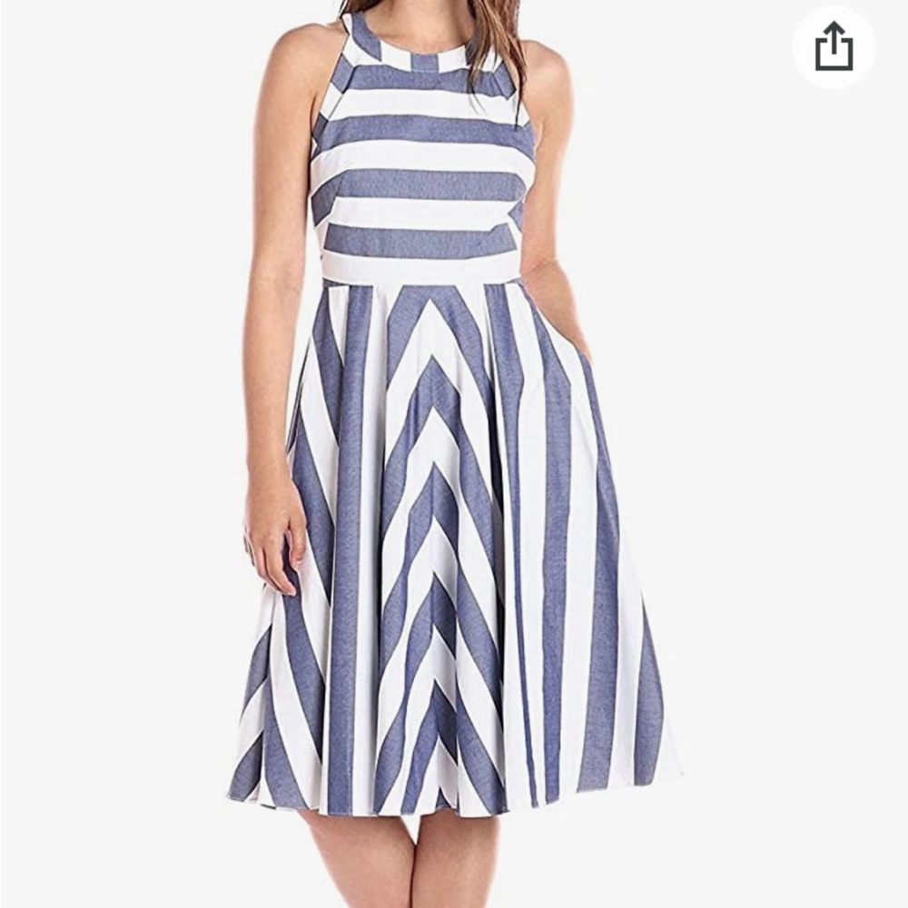 Eliza J Halter Fit & Flare Dress